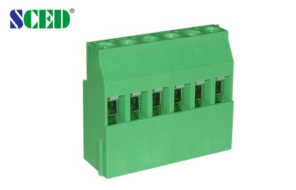 Buy cheap Euro Type PCB Screw Type Terminal Block 300V 15A Green 5.08mm Pitch Brass from wholesalers