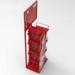 Red 4 Tiers Promotion Shelves Seasoning Stand Ketchup Bottle Display Rack