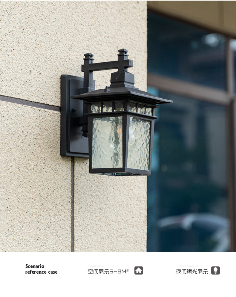 Wall Lamp Die Cast Aluminum Glass E27 Bulb*1 Courtyard Community Villa