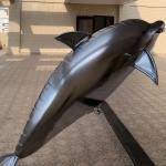 Inflatable Remote Control Air Film Whale And Dolphin Models For Mall Opening