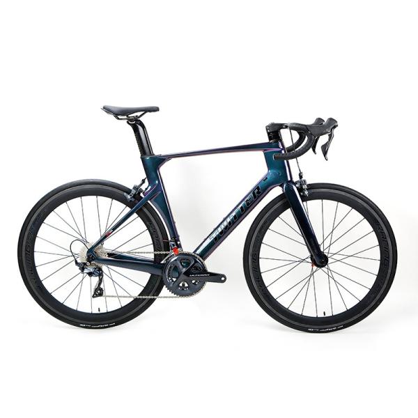 Buy cheap R10 22 Speed Carbon Road Bike 50MM Carbon Wheels Rim Brake Holographic Color from wholesalers