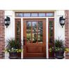 Buy cheap Anti Deformation Exterior Wood Doors With Glass , Simple Main Door Designs For Home from wholesalers