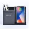 Buy cheap Creative Wireless Charging Desktop Pen Holder Multipurpose Leather Office from wholesalers