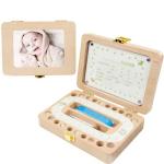 Wooden Baby Tooth Box Wooden Organizer Storage Newborn Baby Kid Gift Souvenir