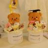 Buy cheap Yellow cream hand holding doll bouquet graduation bear potted holiday gift girlfriend birthday Chinese Valentine's Day hand holding flower gift from wholesalers