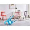 Buy cheap Windsor Pink Plastic Dining Chairs 45cm 77cm Curved Backrest from wholesalers