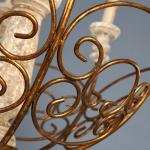 French country chandelier wood Candle Pendant lamp (WH-CI-64)