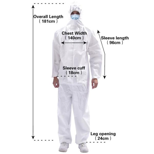 Buy cheap Waterproof Disposable Coveralls Dust Suits Microporous Infected Areas Applied from wholesalers