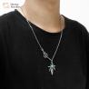 Buy cheap Turquoise Pendant Titanium Steel Maple Leaf Necklace Goro Takahashi Engraved from wholesalers