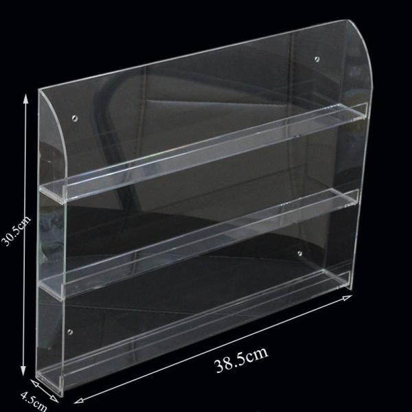 Buy cheap Clear 3- Shelve Wall-Mounted Acrylic Nail Polish Display Rack Organizer from wholesalers