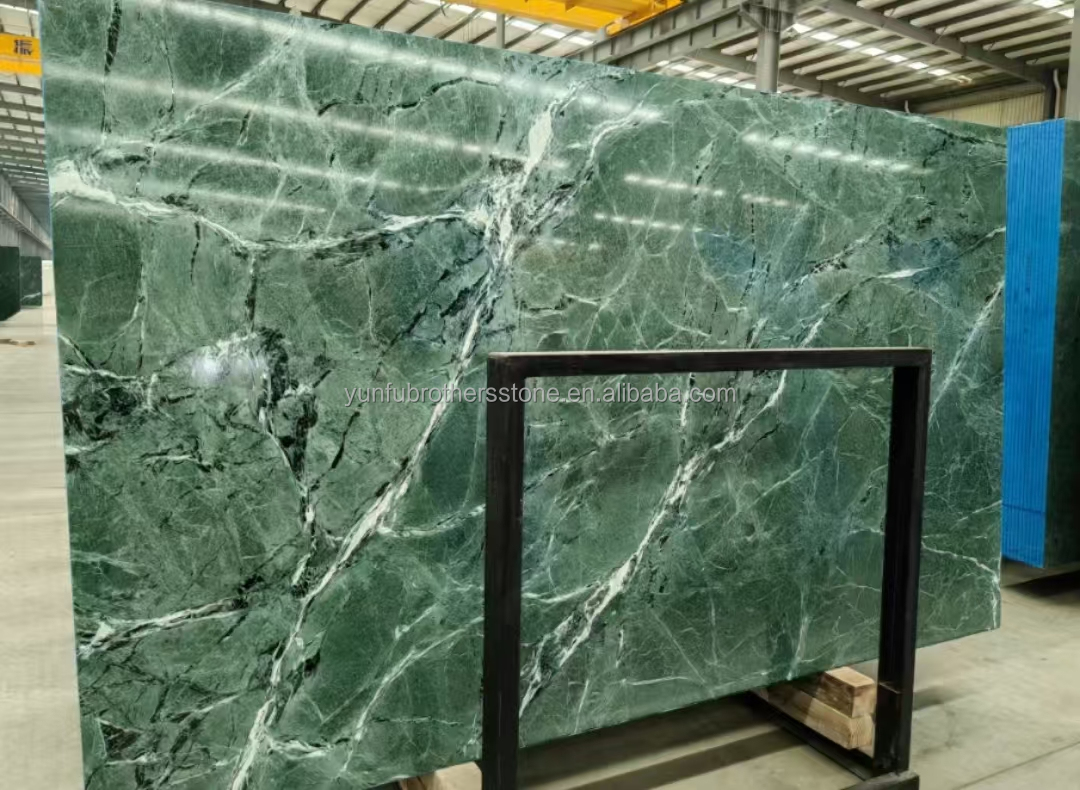 Calcite Dark Green Marble for Modern Design Villa Bathroom Sink and Dining Table