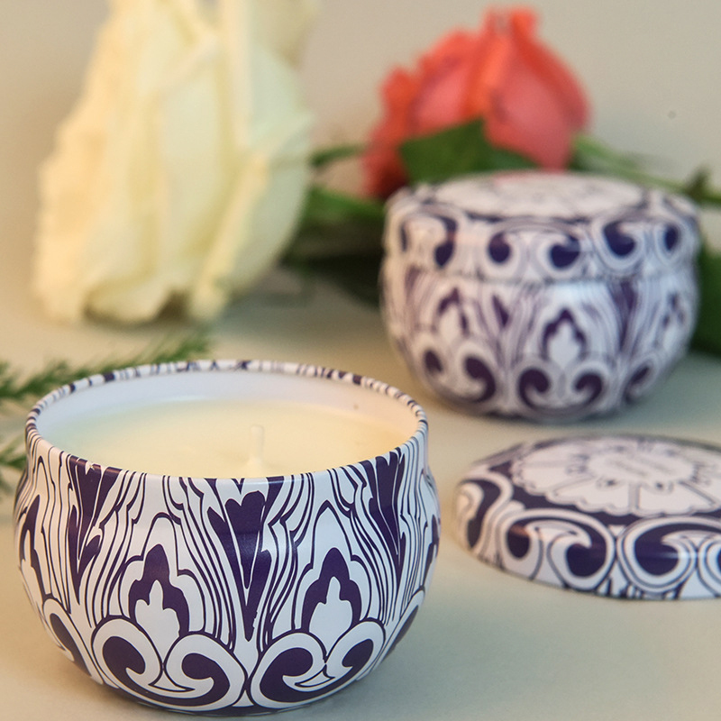Amber Environmentally Friendly Scented Candles Metalized vanilla Scent