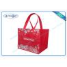 Buy cheap Handle Red 100% Virgin Polypropylene PP Non Woven Shopping Bag Silkscreen Printing from wholesalers