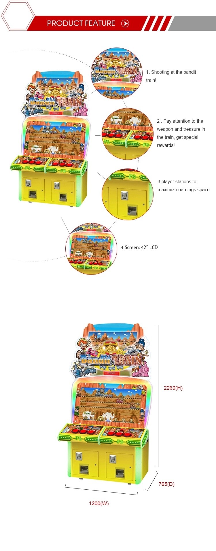 Kids Amusement Lottery Arcade Game Machine Coin Operated 6 Months Warranty