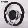 Buy cheap Alcantara Carbon Fiber Mercedes Benz Steering Wheel 35cm Custom Shape Red Stripe from wholesalers