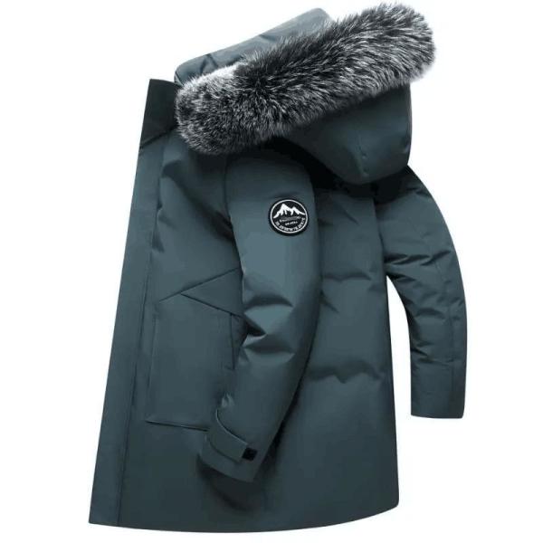 High Quality Waterproof Men′s Duck Down Coats Thick Warm Hooded Black Winter