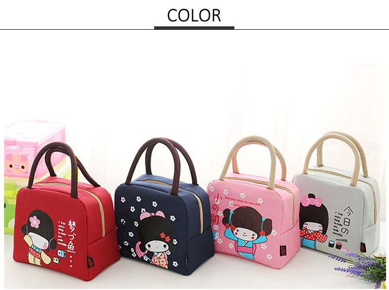 Portable Oxford Thermal Insulated Lunch Bag For Kids