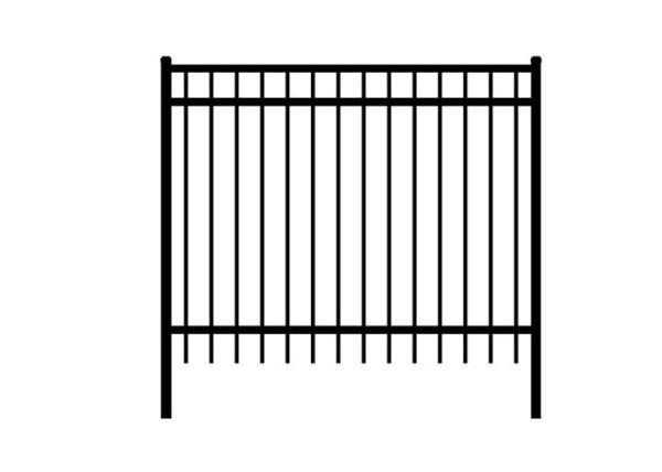 Buy cheap 3 Rails Black Steel Fence , Residential Beautiful Metal Security Fencing from wholesalers