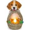 Buy cheap Polyresin 4W Solar Dog Garden Ornament With Basket from wholesalers