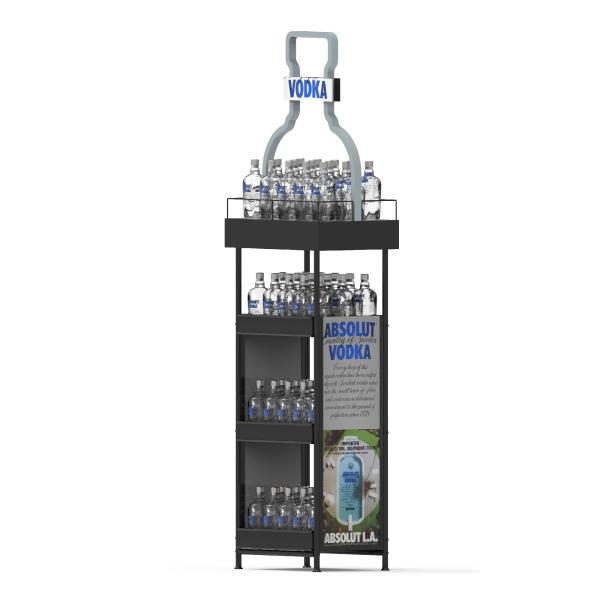Buy cheap Customizable Metal 4-Layer Laminated Whiskey Display Rack Suitable For Stores from wholesalers