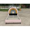 Buy cheap Children Upholstered Bed Frame Rainbow Shaped Headboard Foundation Platform Design from wholesalers