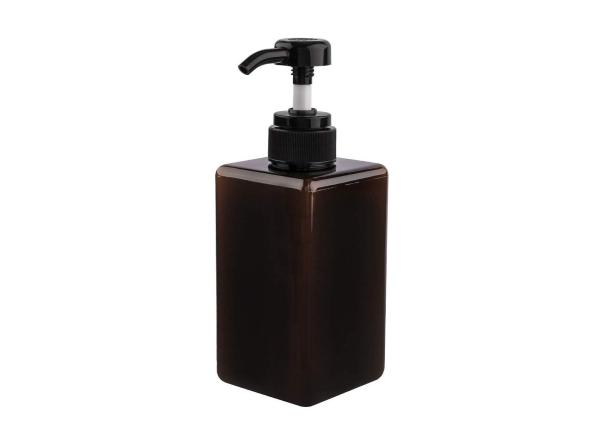 Buy cheap Square Brown Cosmetic PETG Bottle 450ml Large Capacity Reusable from wholesalers