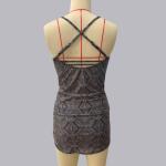 Wholesale Plus Size Tankini Printed Strap Vest Slit Skirt Shorts 2 Piece Swim