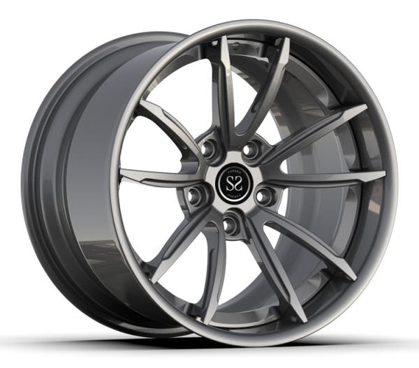 Buy cheap Forged Alloy Wheels 2 Piece Gloss Grey 18x9 18x12 18inch Staggered 996 Turbo Rims from wholesalers