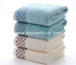 Customized soft holiday big blue bath towels with dobby