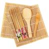 Buy cheap OEM Japanese Bamboo Rolling Mats At Home Sushi Kit with Chopsticks Knife from wholesalers