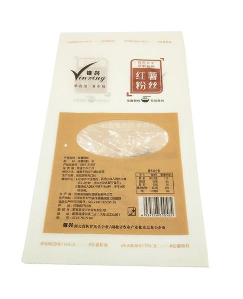 Buy cheap Cotton Paper Three Side Seal Pouch Noodle Packaging With Window from wholesalers