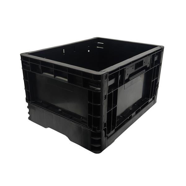400*300*220MM Black Anti-Static Folding Box Plastic Turnover Box Foldable