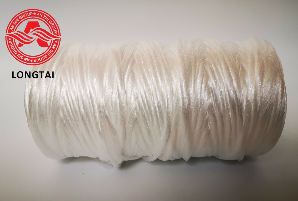 White SGS Wire Cable PP Filler Yarn 80000D Breaking Strength 0.2-1.4g/D Filler Virgin Material