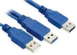 USB3.0 Y cable,male to male 1m