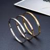 Buy cheap Bling Diamonds Light Luxury Gold Bangle Independent Design SS316l Gold Bangle from wholesalers