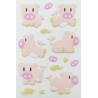 Buy cheap PVC Pink Cute Puffy Animal Stickers Sheets 3D Porkling Dimension Fashionable from wholesalers