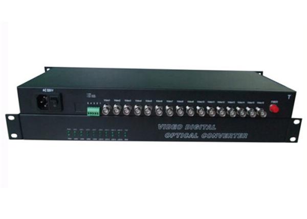 Buy cheap 16 Channel Fiber Optic Media Converter With BIDI Data 1310 / 1550NM Wavelength from wholesalers