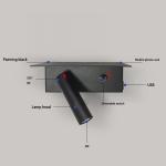 Special for simple hotel engineering multifunctional bedside wall light USB