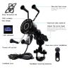 Buy cheap 7.5W 2A X Claw Motorcycle Phone Mount With 3 In 1 Wireless Charger from wholesalers