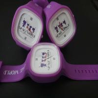 Buy cheap Purple Colour Silicone Rubber Jelly Band Watch 3ATM Water Resistant , White Face product