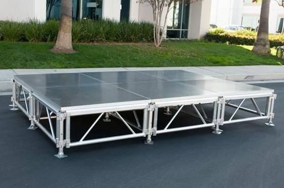 Buy cheap Adjustable Mobile Portable Stage , Aluminum Plywood Platform Stage from wholesalers