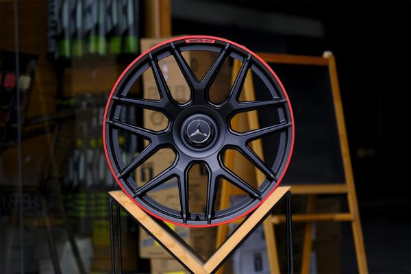 Buy cheap 20 21 22 Inch Forged Alloy Wheels 5x130 Matt Black Red Lip TUV For Benz G63 from wholesalers