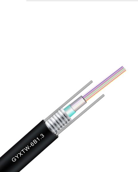 Buy cheap GYXTW Armored Direct Burial Fiber Optic Cable Outdoor GYXTW 6/12/24 Core Multimode from wholesalers
