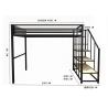 Buy cheap Banister Stairs Double Loft Bed with Metal Frame and Space Capsule Hotel Bed Cabinet from wholesalers