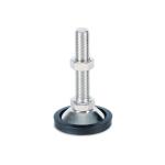M12x1.75 60mm Stainless Steel Adjustable Feet Threaded Glide Supporting Foot
