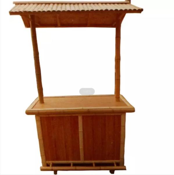 Buy cheap Bamboo Beach Tiki Bar With Bottle Rack Drinking Bamboo Chairs With Back Support from wholesalers