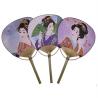 Buy cheap Round Paper Foldable Hand Fans Customized Paddle Hand Fans 15Inch from wholesalers