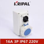 Nylon Material IP67 3P 4P 5P 32A Interlocked Switch Socket IEC standard