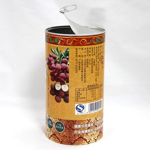 Buy cheap Eco-friendly Cylinder Full Opening Easy Open Lid Paper Composite Cans for Dried Fruits Nuts Coffee from wholesalers