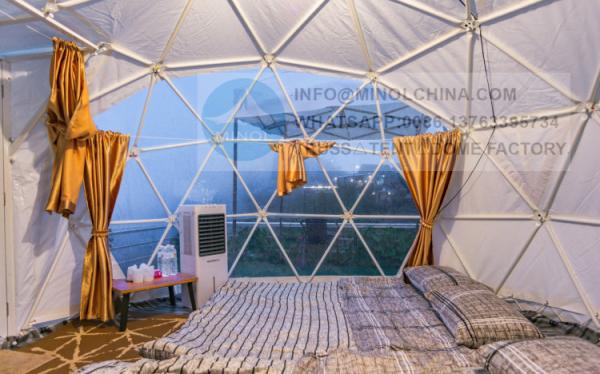 Buy cheap Galvanized Steel Frame Glamping Dome Tent Hold Snow Wind Rain from wholesalers